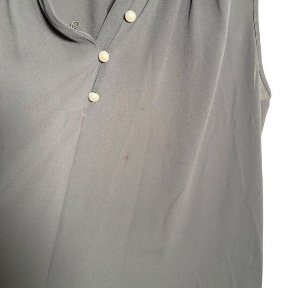 Loft Blouse Women's Medium V-Neck Popover Sleeveless Tank Top Shirt Career - Picture 4 of 10